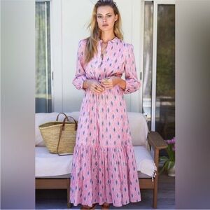 Emerson Fry India Collection Frances Dress S Organic Cotton Block Print Maxi